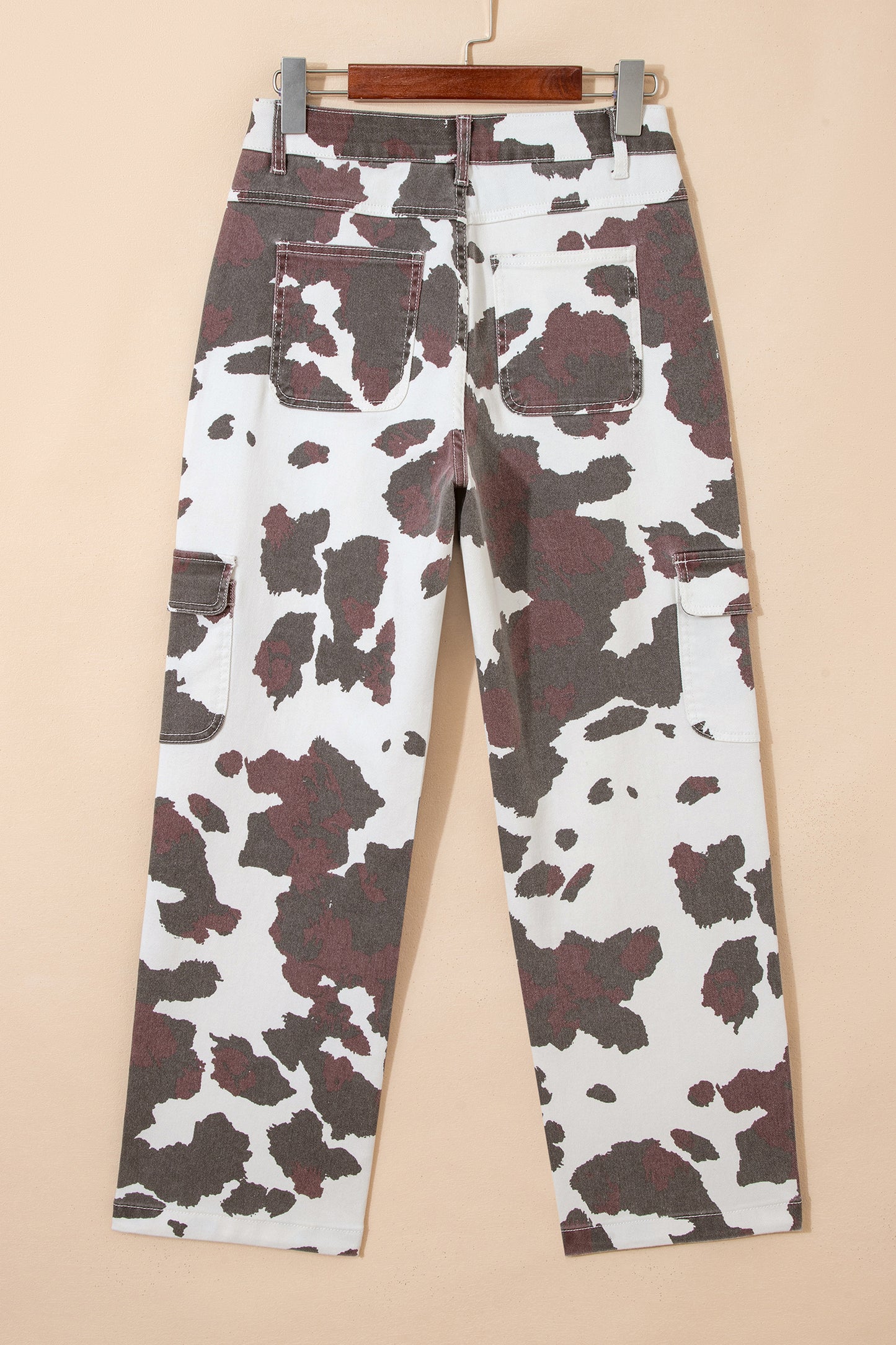 Brown Cow Spots Multi Pocketed Jeans