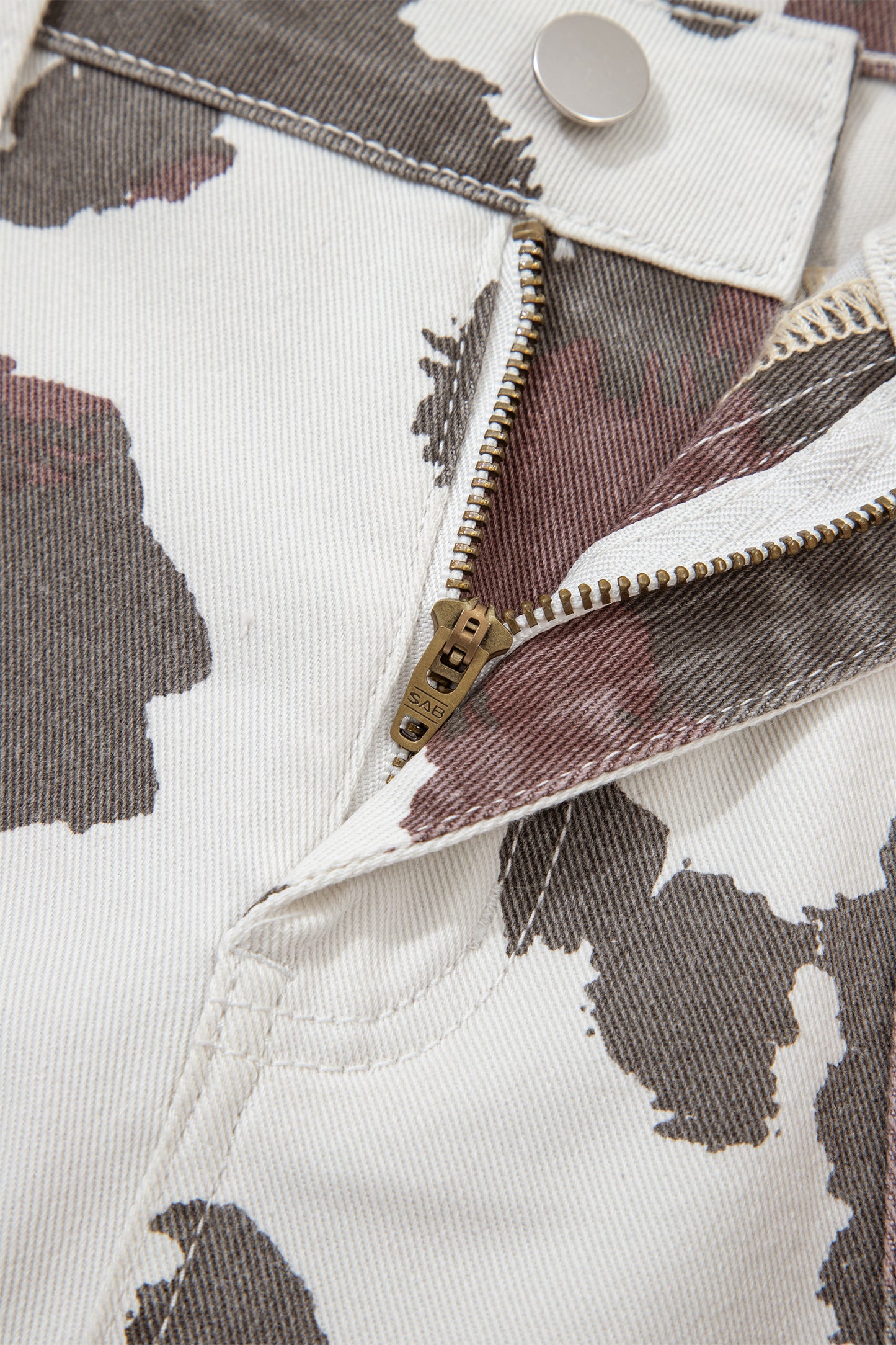 Brown Cow Spots Multi Pocketed Jeans