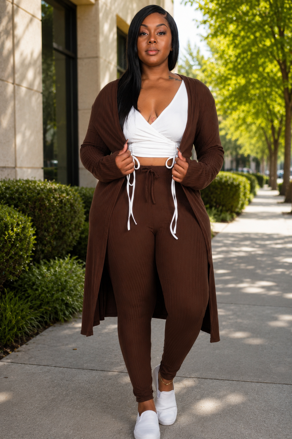 Midi Cardigan & Leggings Set