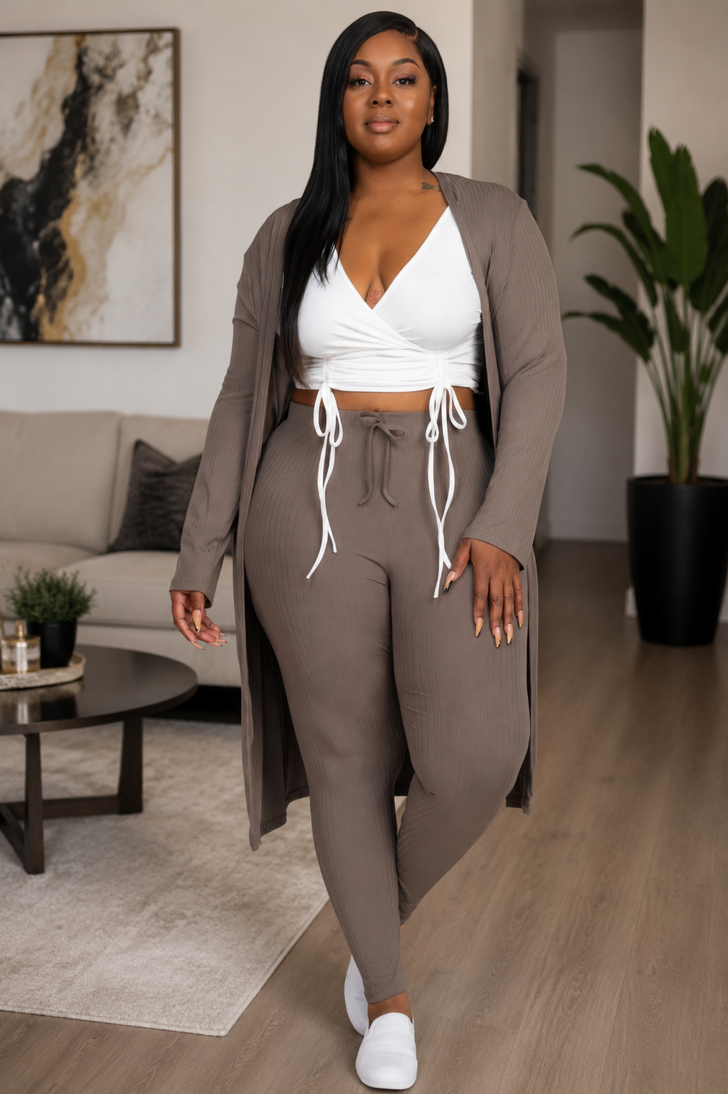 Midi Cardigan & Leggings Set
