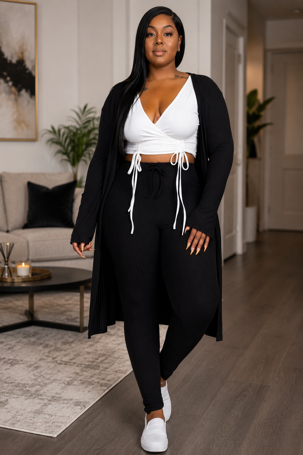 Midi Cardigan & Leggings Set