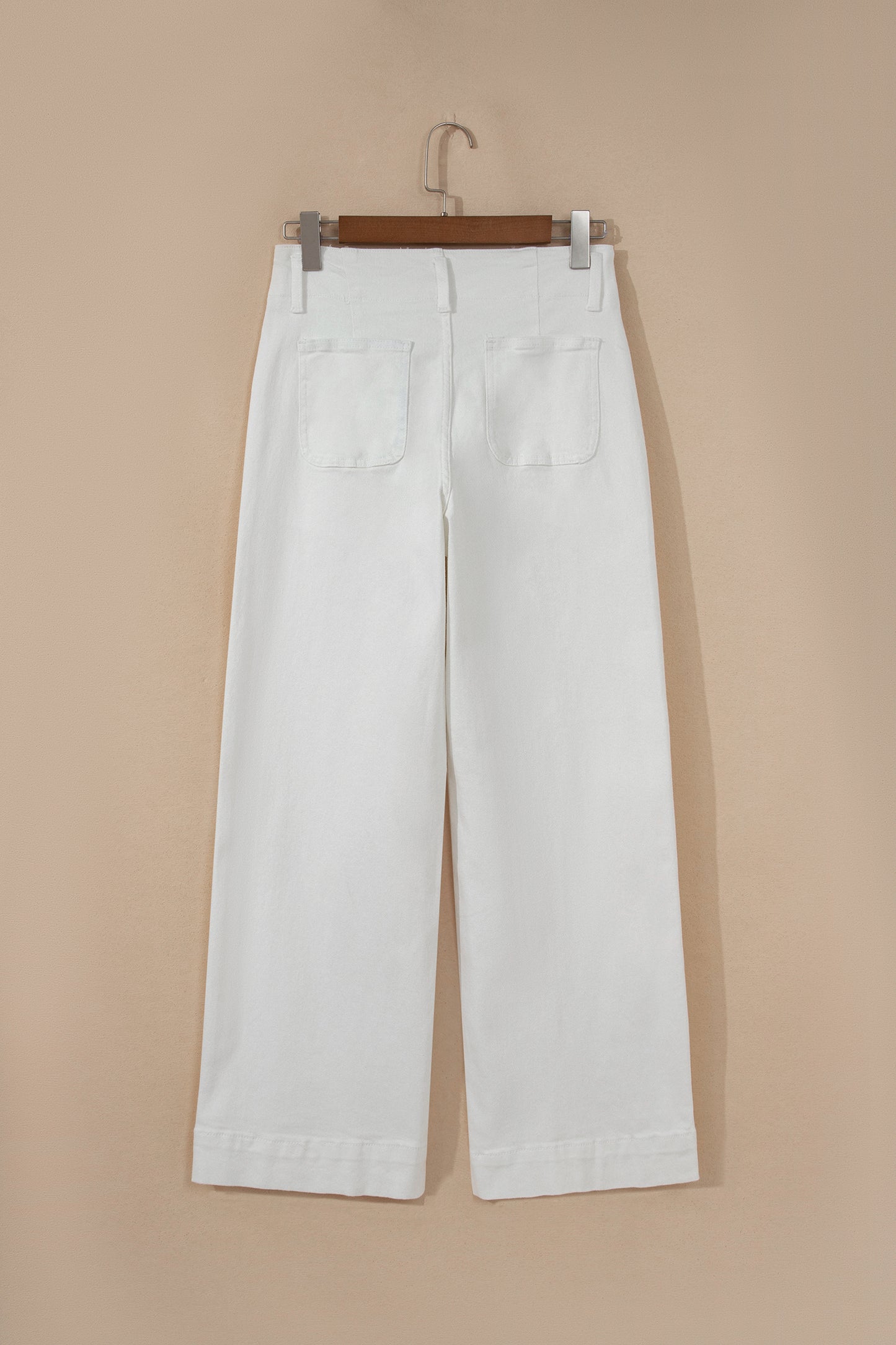 2-Button High Waist Wide Leg Jeans