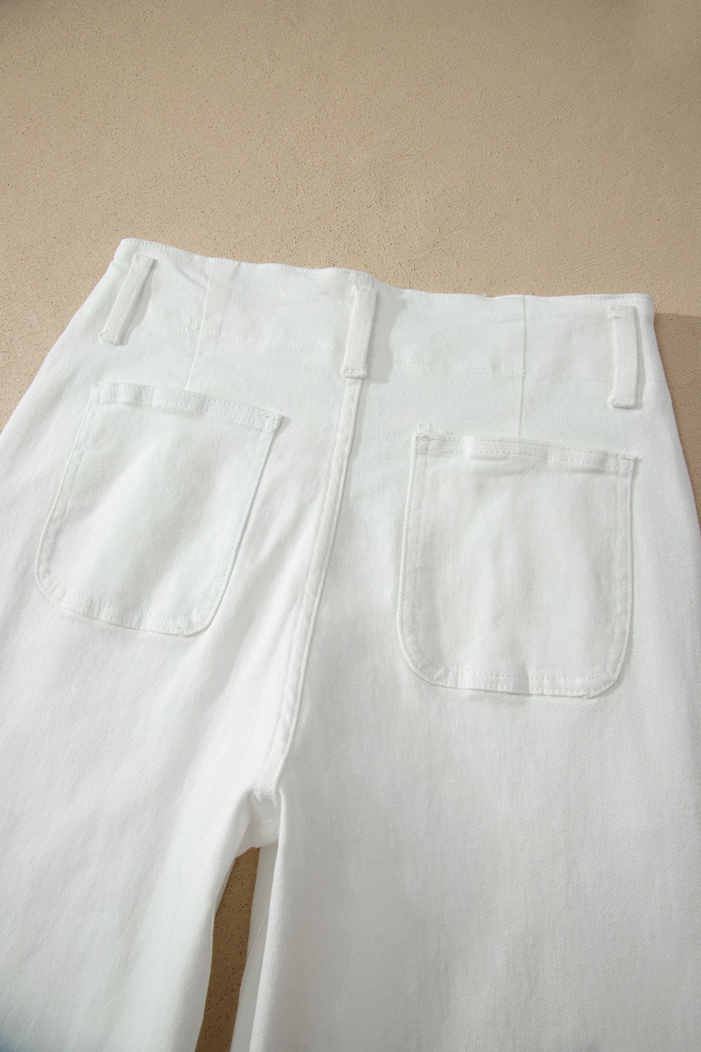 2-Button High Waist Wide Leg Jeans
